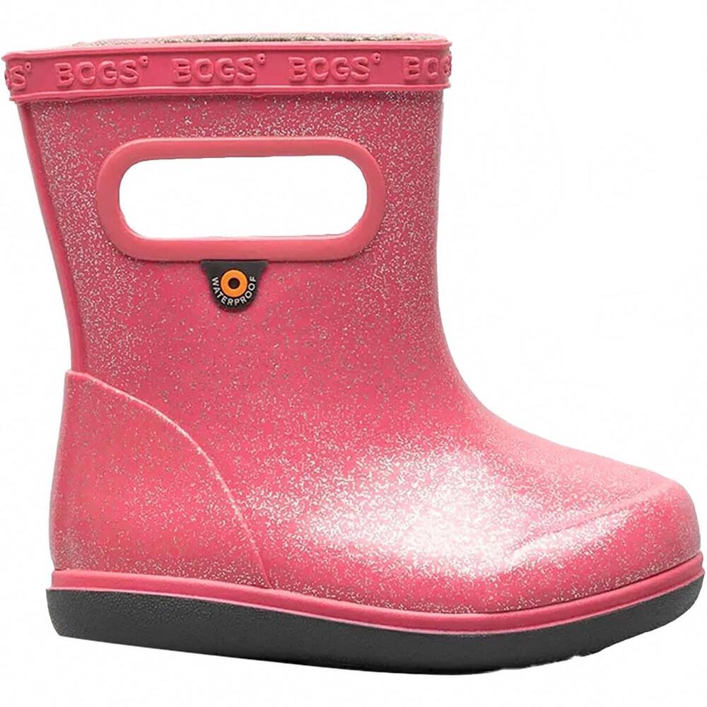 NEW BOGS kid's skipper rainboots in pink glitter